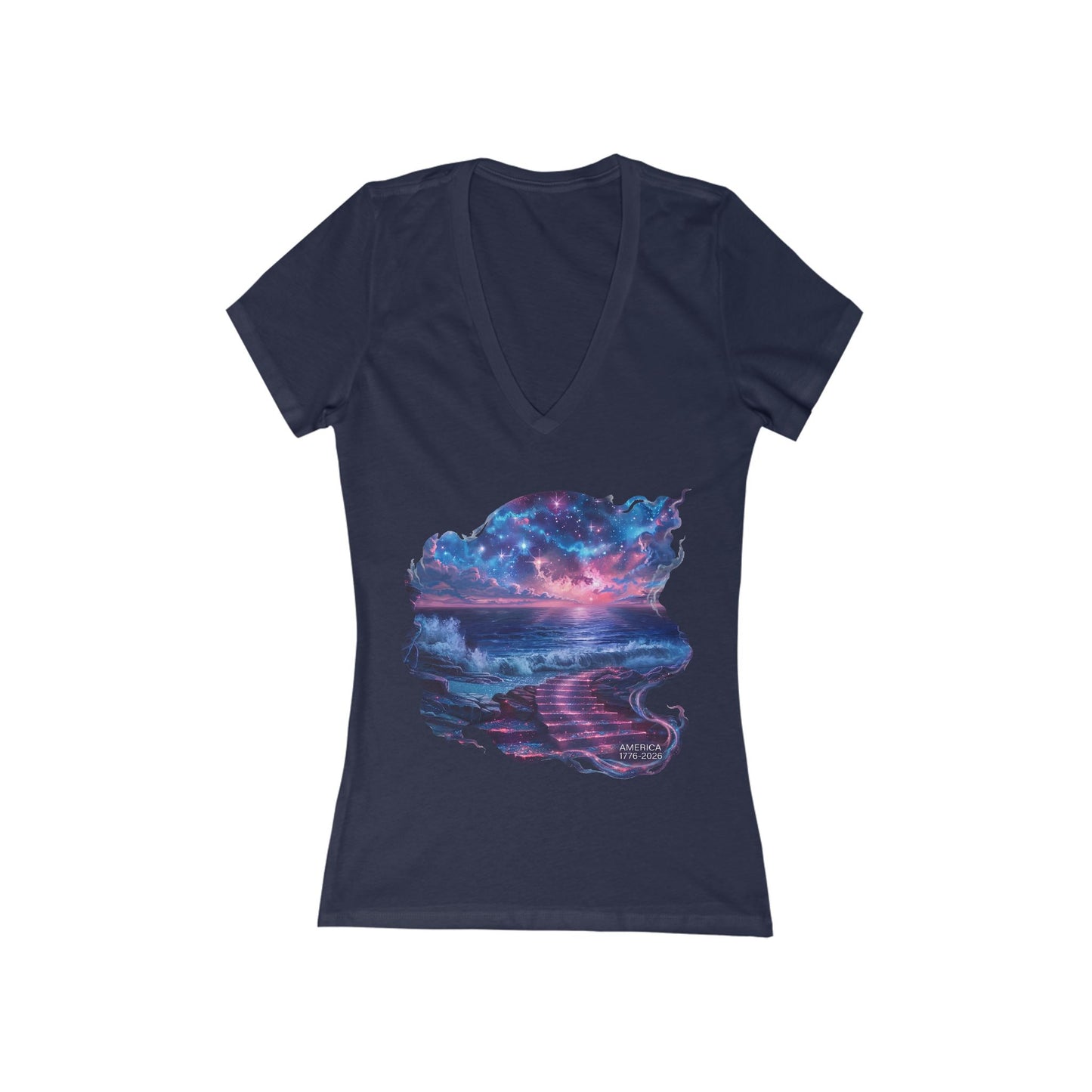 American1776-2026 Women's Deep V-neck Tee