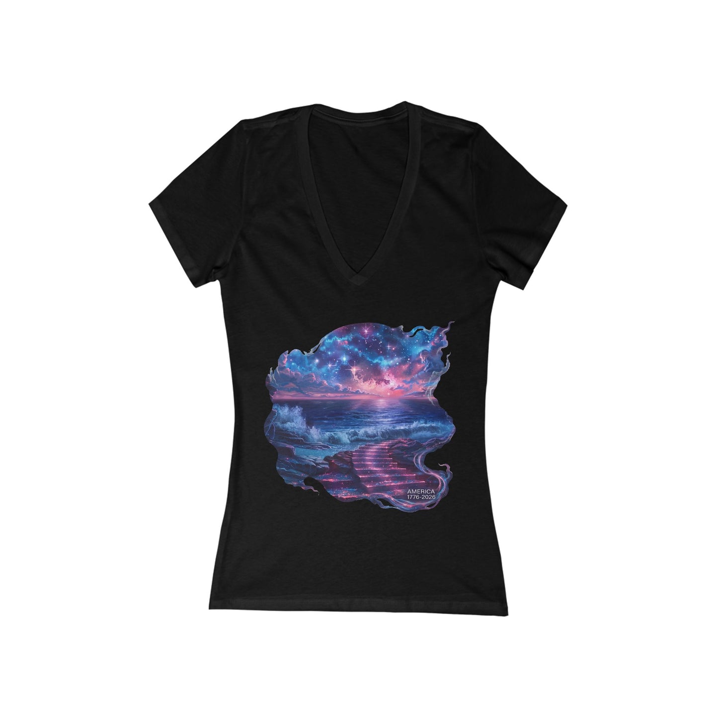 American1776-2026 Women's Deep V-neck Tee