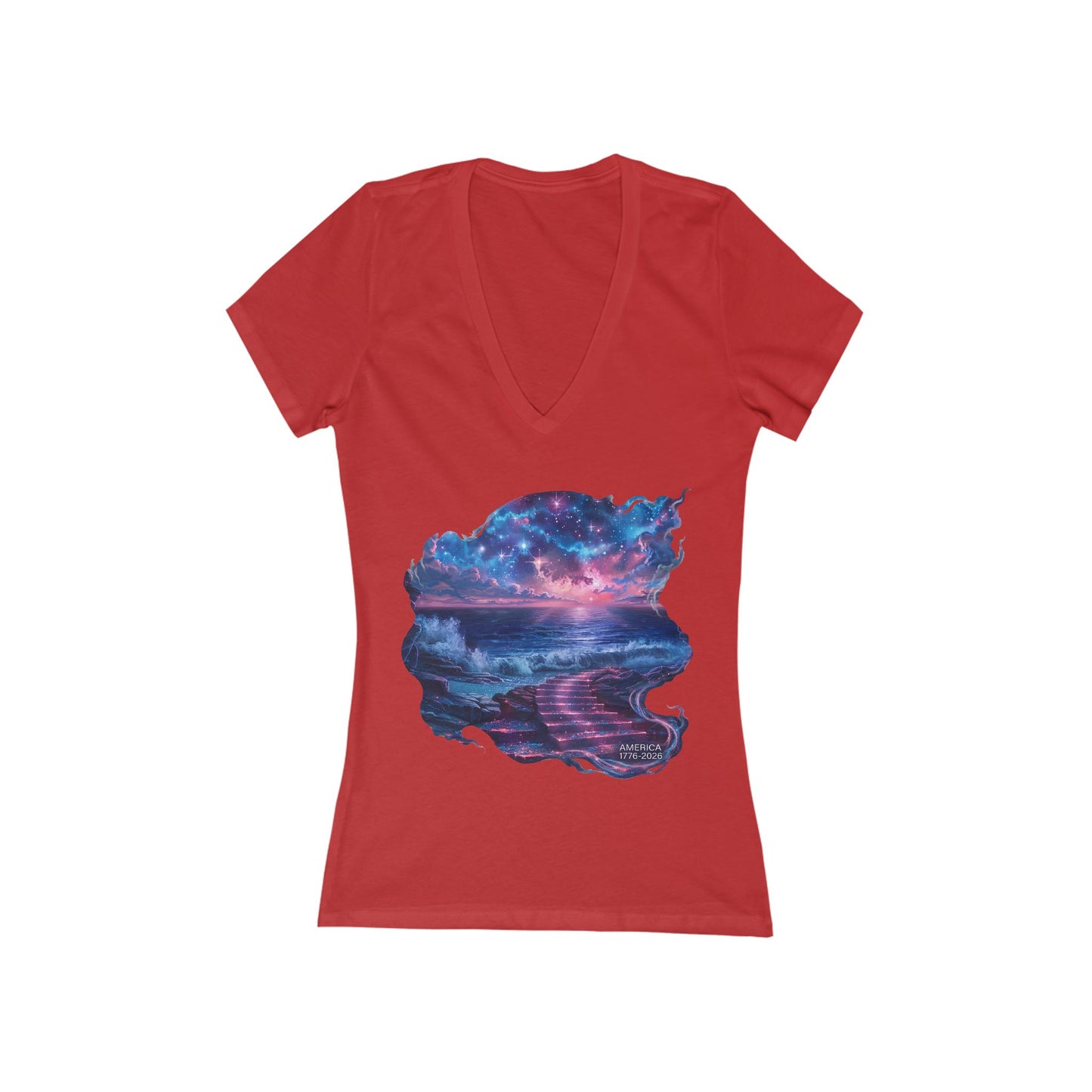 American1776-2026 Women's Deep V-neck Tee