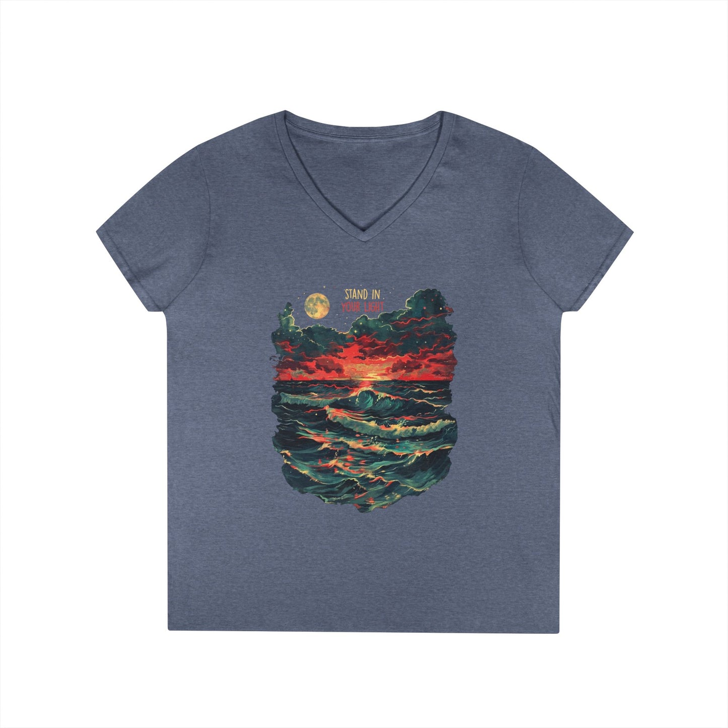 Stand In Your Light Women's V-Neck Tee