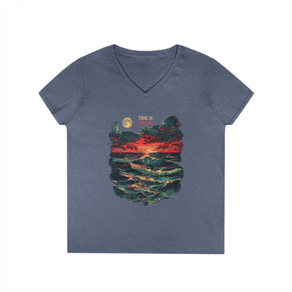 Stand In Your Light Women's V-Neck Tee