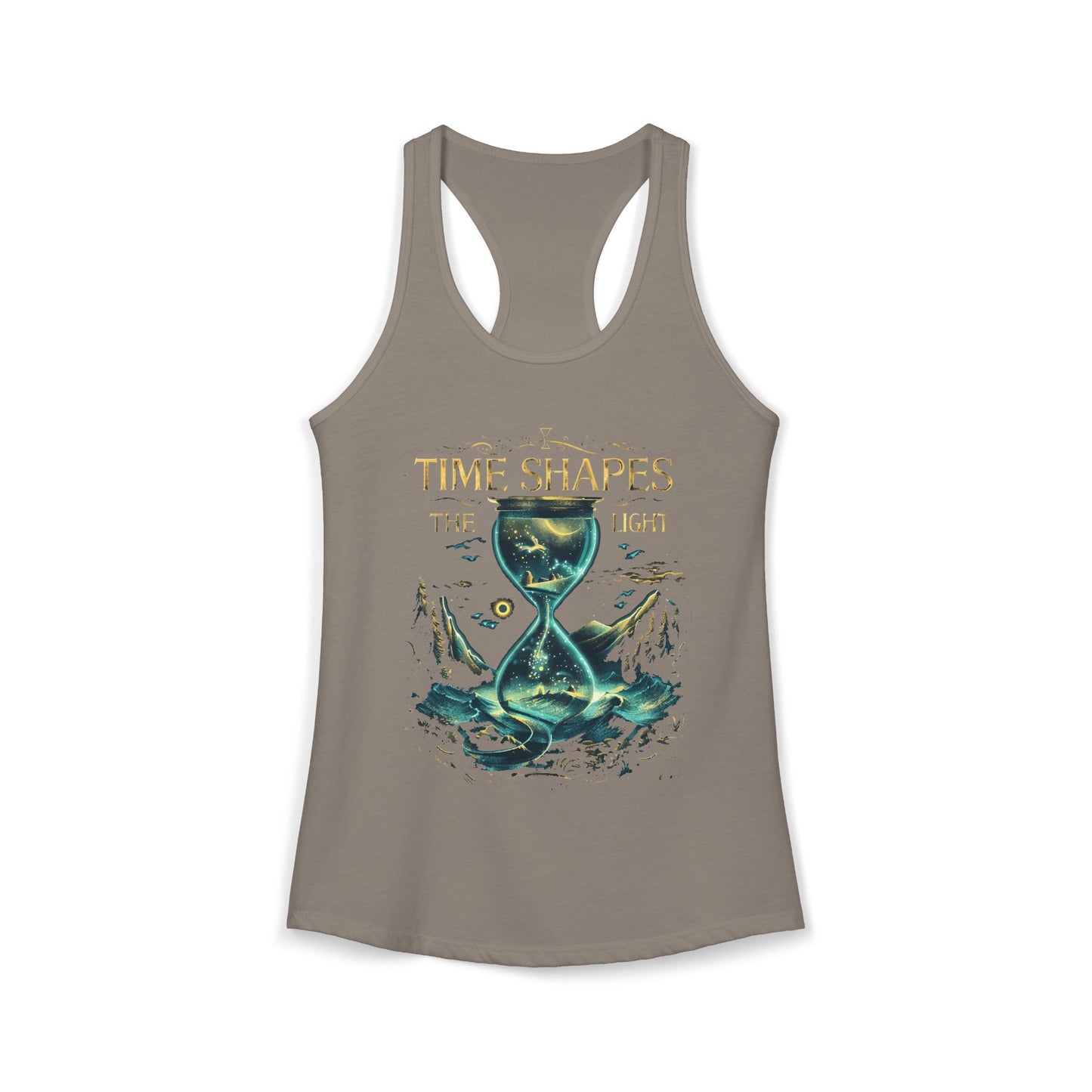 Time Shapes The Light Women's Ideal Racerback Tank