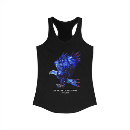 250 Years of Freedom 1776-2026 Independence Day USA Women's Ideal Racerback Tank