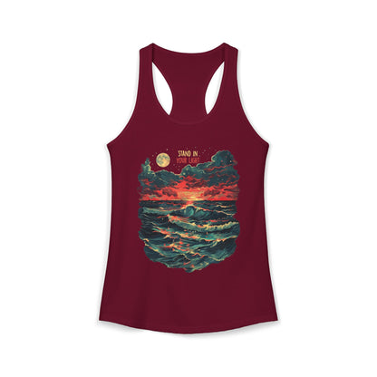 Stand In Your Light Women's Ideal Racerback Tank