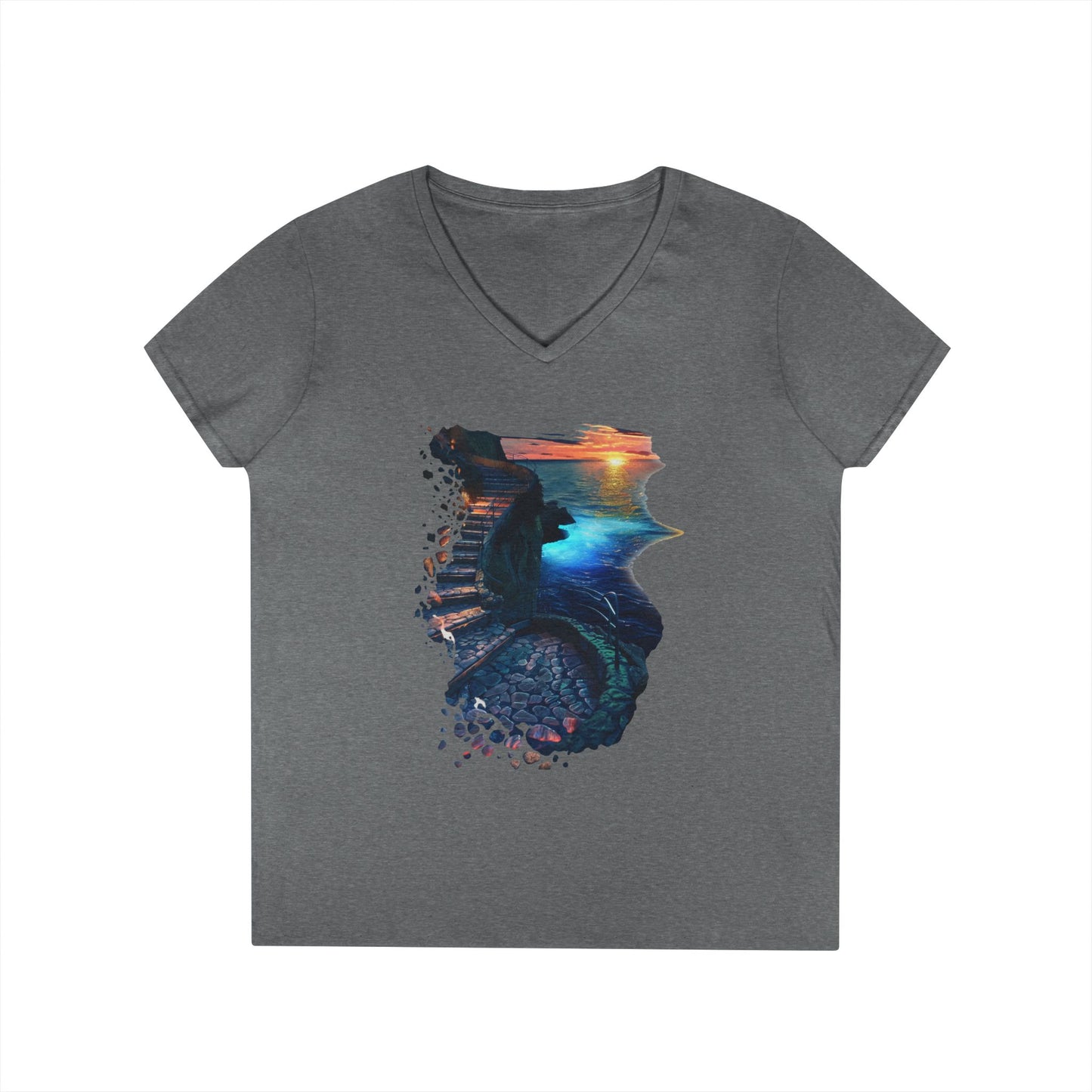 The Glowing Path Women's V-Neck Tee