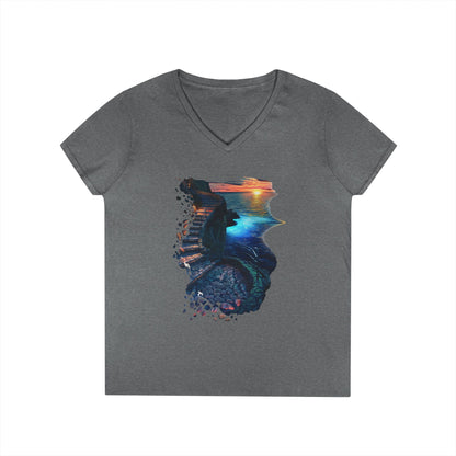 The Glowing Path Women's V-Neck Tee