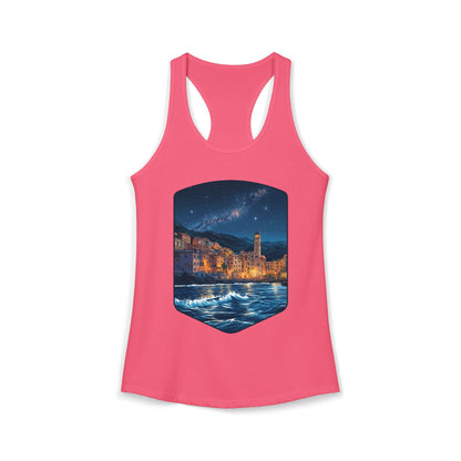 The Lightening City At The Coast Women's Ideal Racerback Tank