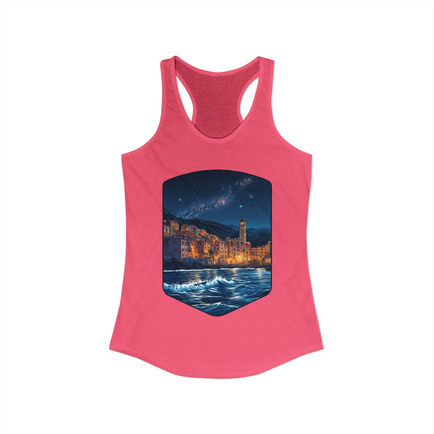The Lightening City At The Coast Women's Ideal Racerback Tank
