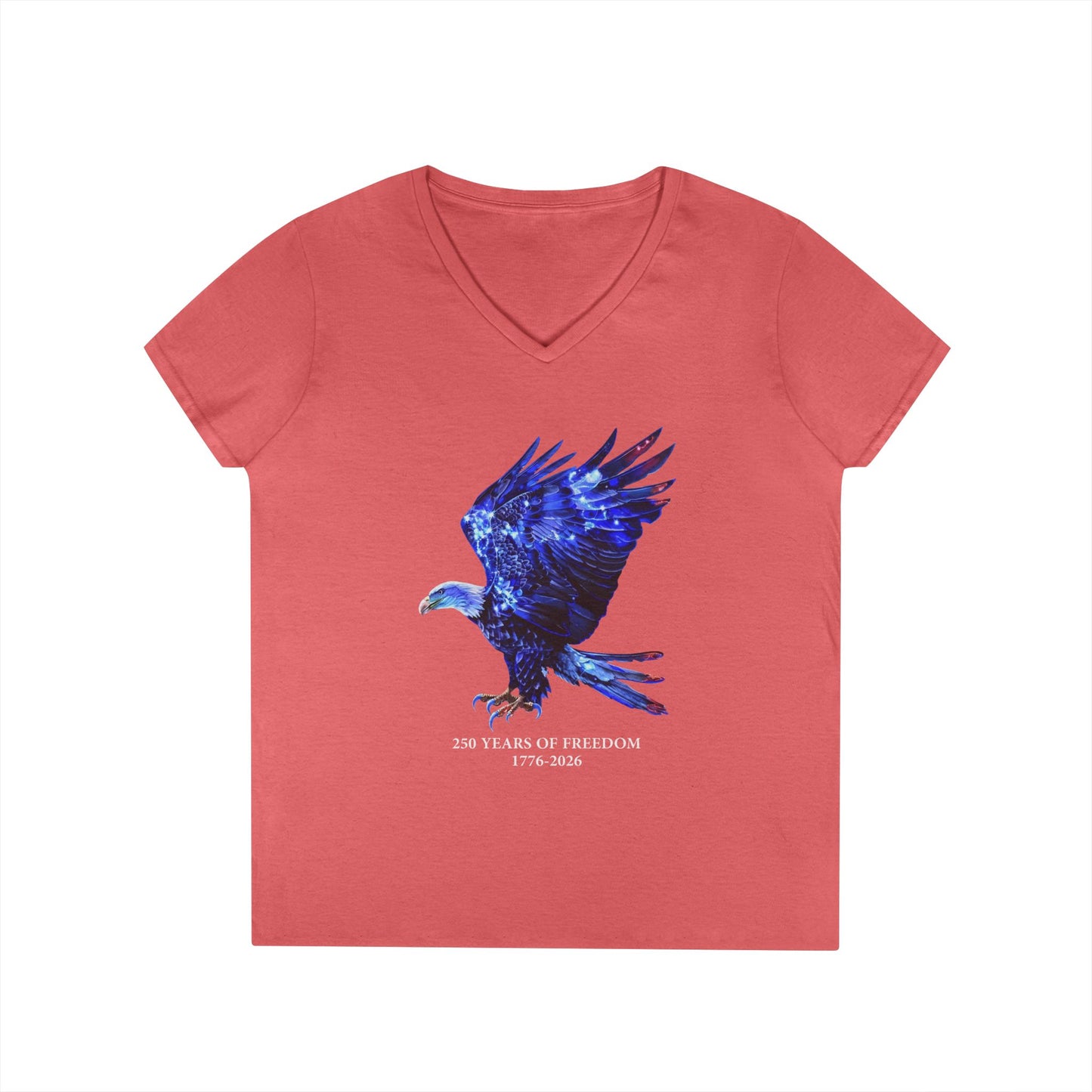 250 Years of Freedom 1776-2026 Independence Day USA Women's V-Neck Tee