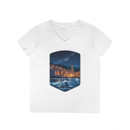 The Lightening City At The Coast Women's V-Neck Tee