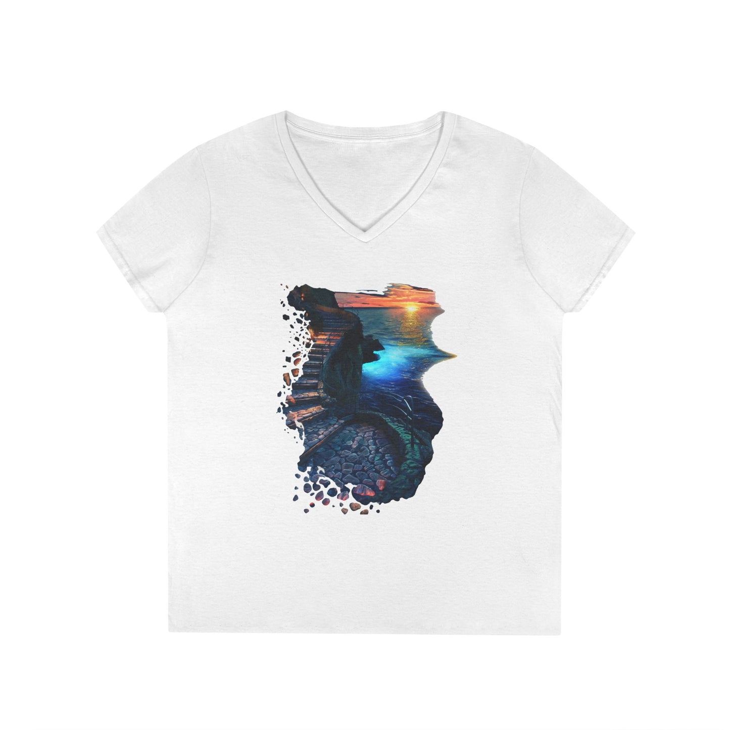The Glowing Path Women's V-Neck Tee