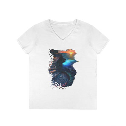The Glowing Path Women's V-Neck Tee
