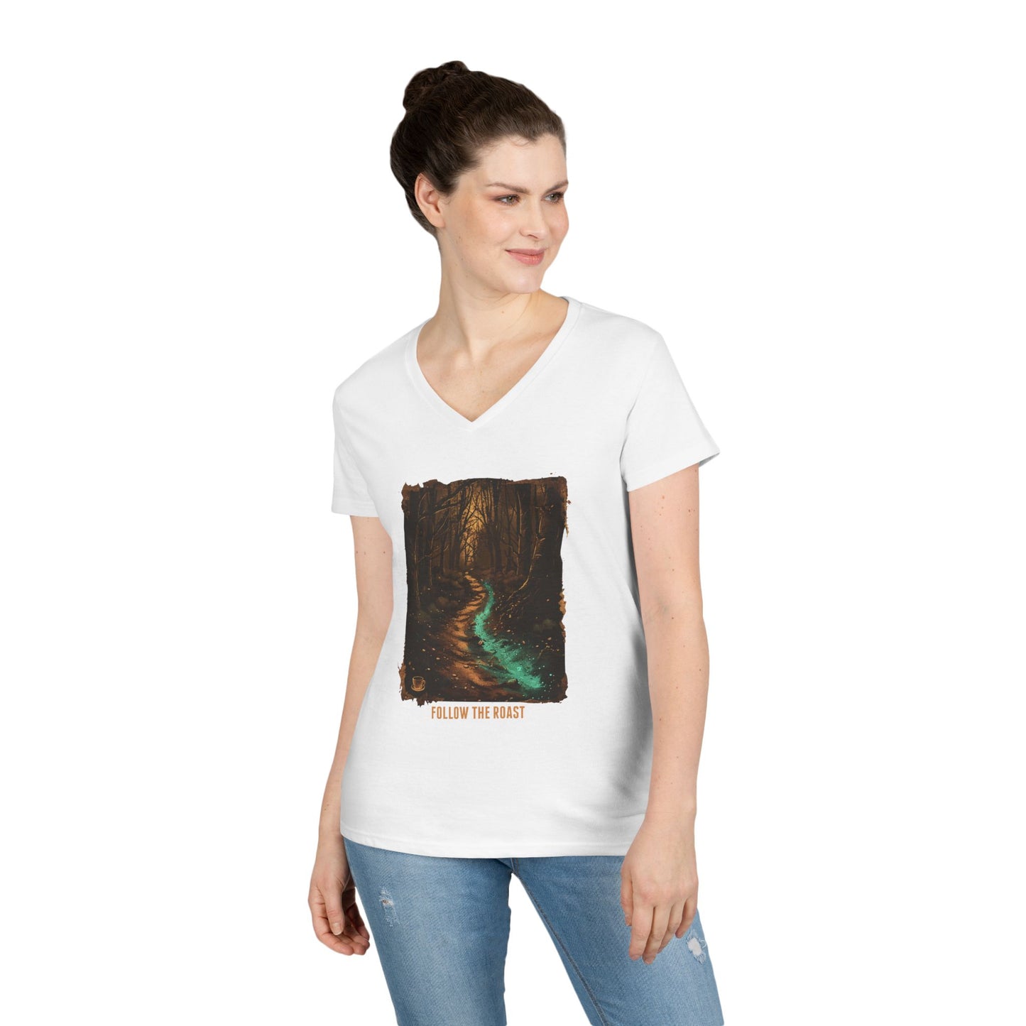 Follow The Roast Women's V-Neck Tee