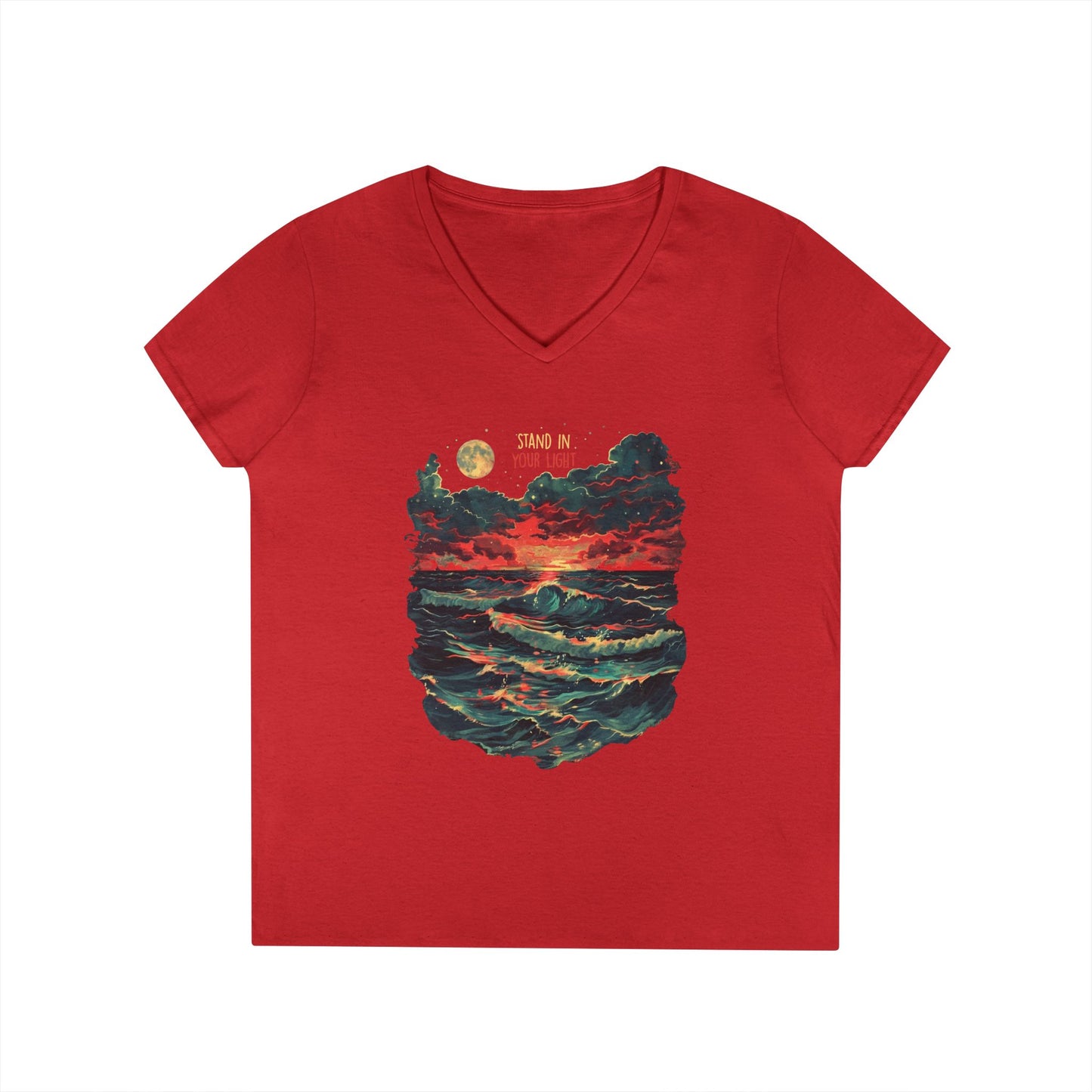 Stand In Your Light Women's V-Neck Tee