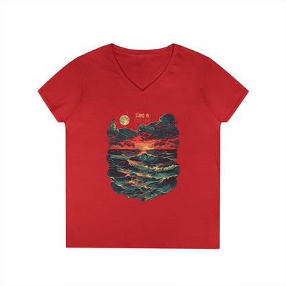 Stand In Your Light Women's V-Neck Tee