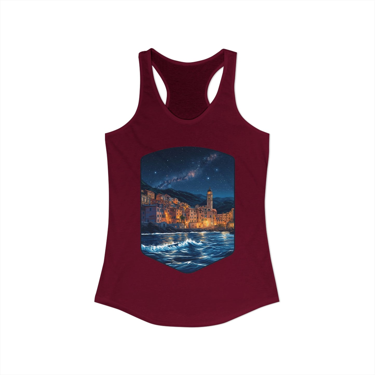 The Lightening City At The Coast Women's Ideal Racerback Tank