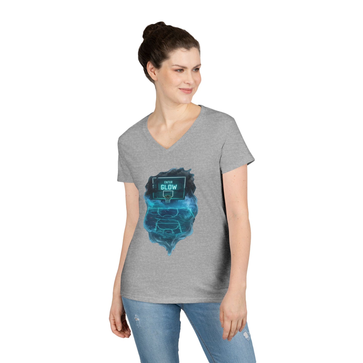 Enter The Glow Women's V-Neck Tee