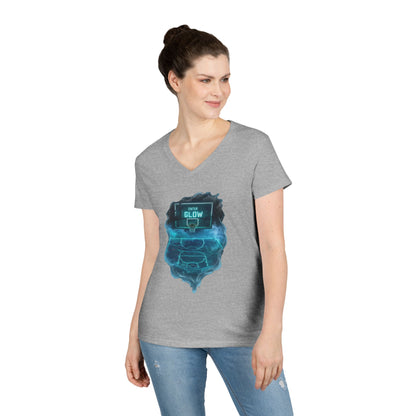 Enter The Glow Women's V-Neck Tee