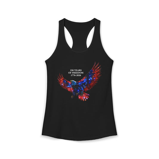 250 Years of Freeday 1776-2026 Independence Day USA Women's Ideal Racerback Tank