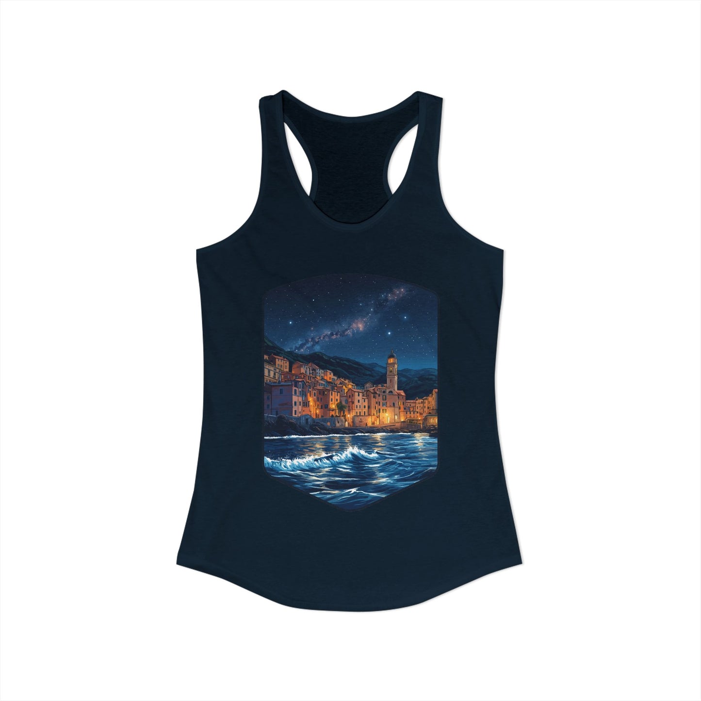 The Lightening City At The Coast Women's Ideal Racerback Tank