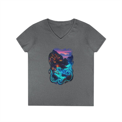 Light In The Sea Women's V-Neck Tee