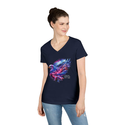 Forged Through 1776-2026 Independence Day USA Women's V-Neck Tee