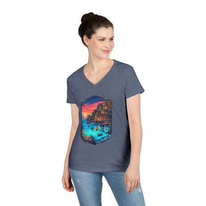 The Shining Bay Women's V-Neck Tee