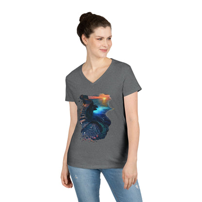 The Glowing Path Women's V-Neck Tee