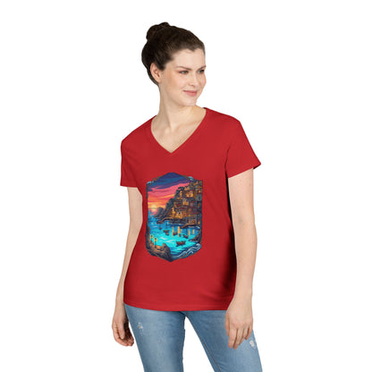 The Shining Bay Women's V-Neck Tee