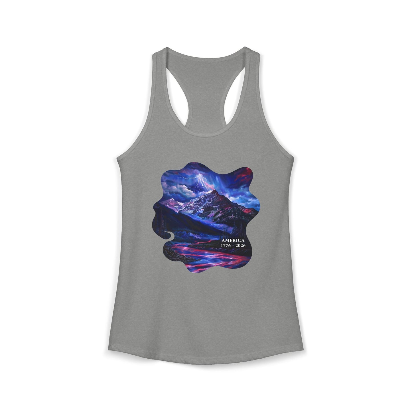 America 1776-2026 Independence Day USA Women's Ideal Racerback Tank