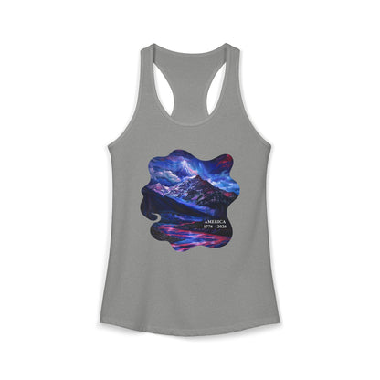 America 1776-2026 Independence Day USA Women's Ideal Racerback Tank