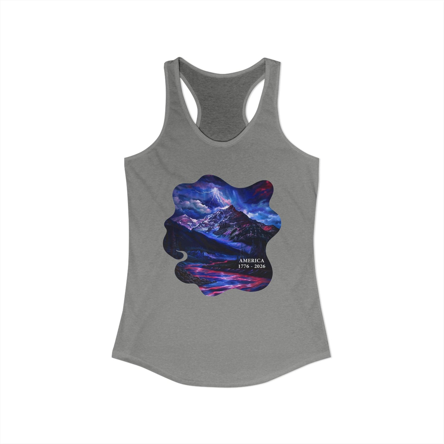 America 1776-2026 Independence Day USA Women's Ideal Racerback Tank
