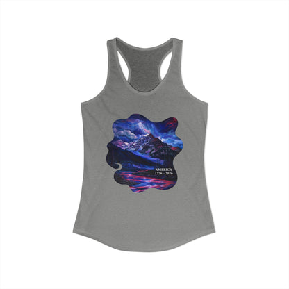 America 1776-2026 Independence Day USA Women's Ideal Racerback Tank
