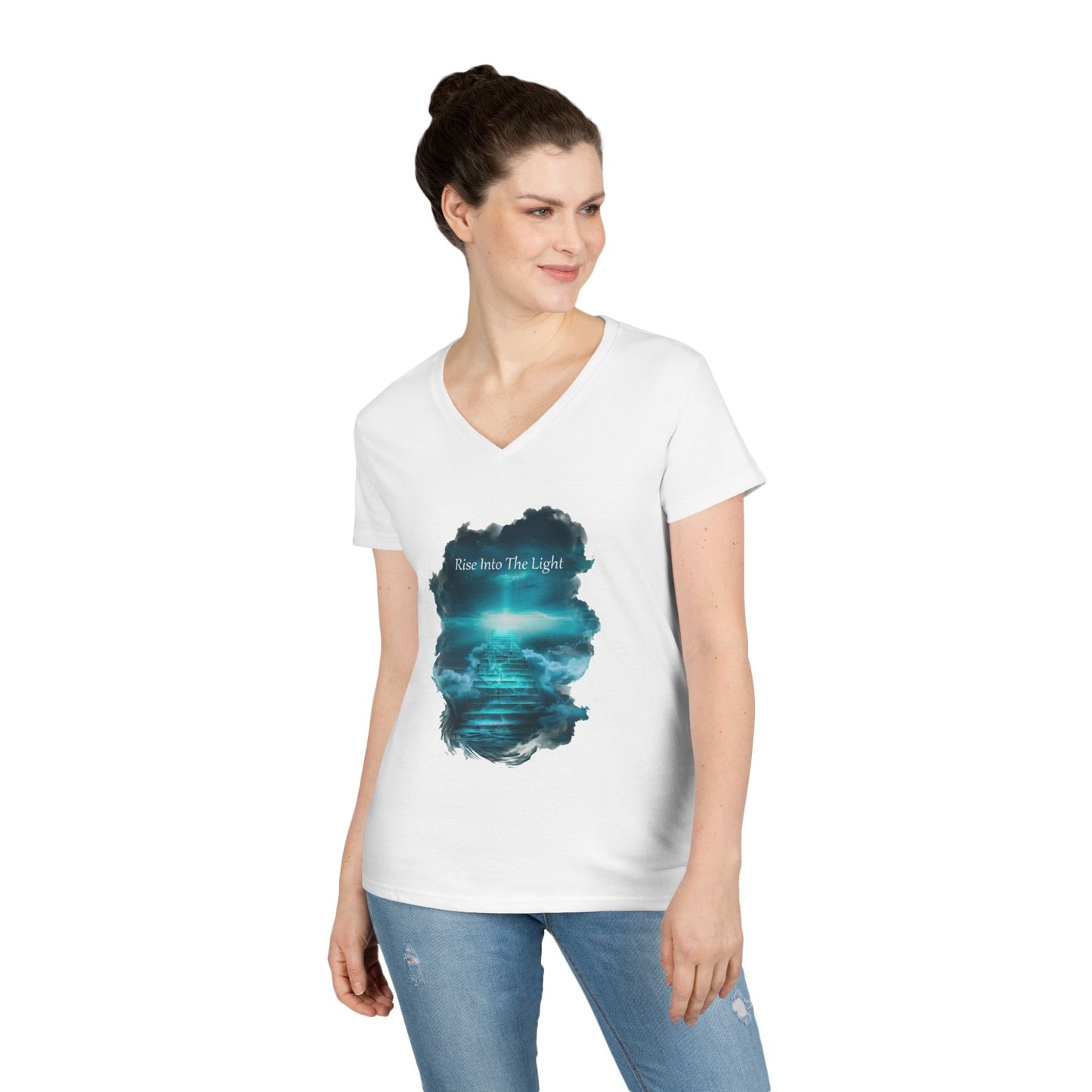 Rise Into The Light Women's V-Neck Tee