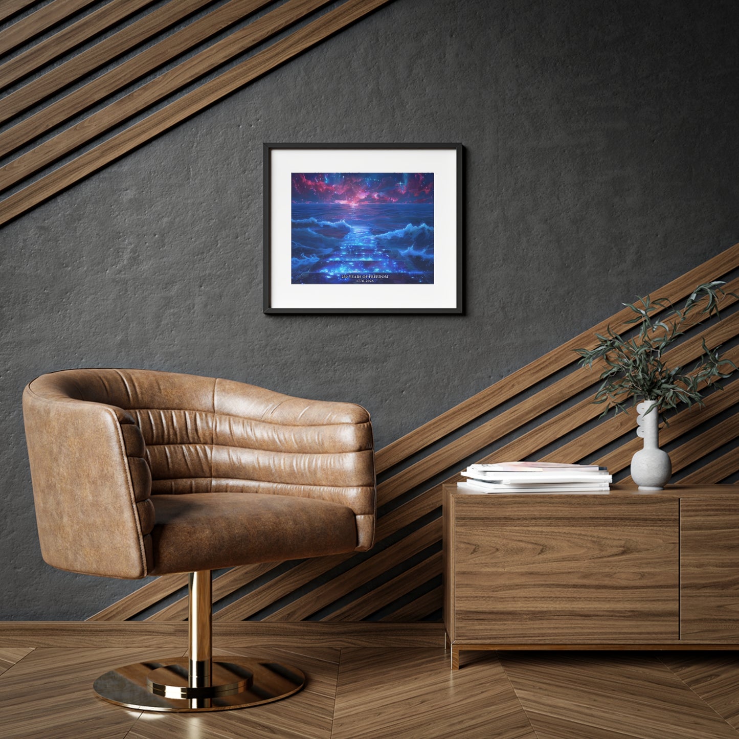 "250 Years of Freedom 1776–2026" Framed Wall Poster
