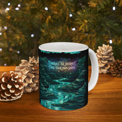 Embrace The Journey Find Your Own Shine Ceramic Mug (11oz/15oz)