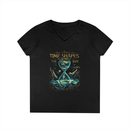 Time Shapes The Light Women's V-Neck Tee