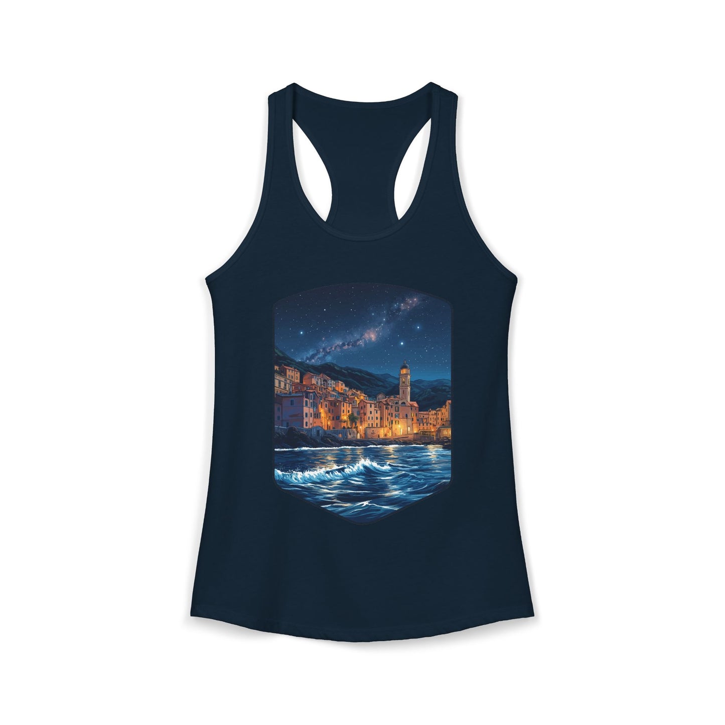 The Lightening City At The Coast Women's Ideal Racerback Tank