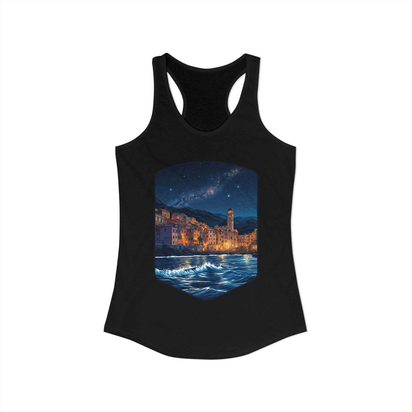 The Lightening City At The Coast Women's Ideal Racerback Tank