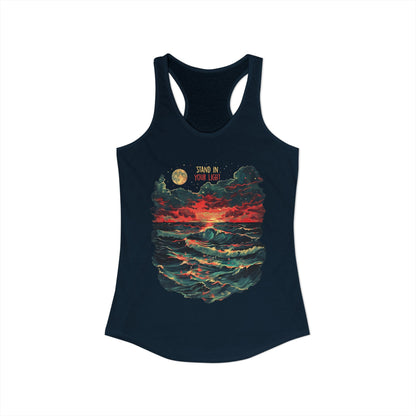 Stand In Your Light Women's Ideal Racerback Tank
