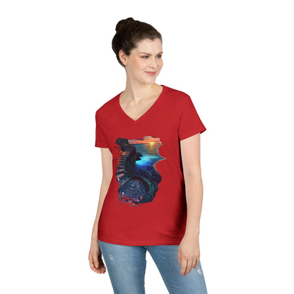 The Glowing Path Women's V-Neck Tee