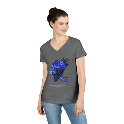 250 Years of Freedom 1776-2026 Independence Day USA Women's V-Neck Tee