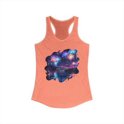250 Years of Freeday 1776-2026 Independence Day USA Women's Ideal Racerback Tank