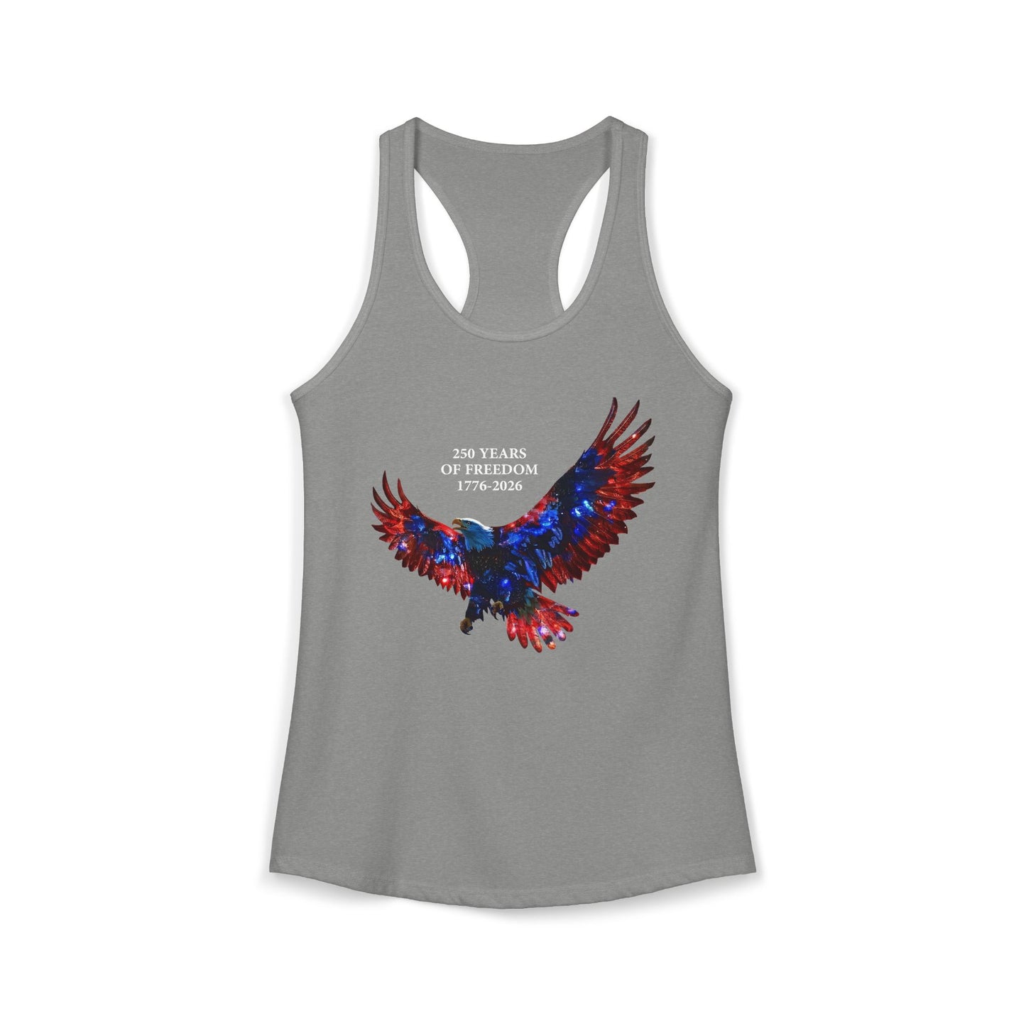 250 Years of Freeday 1776-2026 Independence Day USA Women's Ideal Racerback Tank