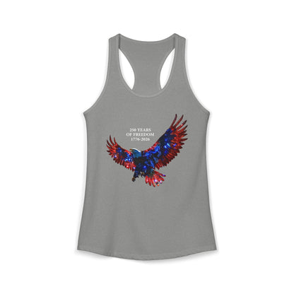 250 Years of Freeday 1776-2026 Independence Day USA Women's Ideal Racerback Tank