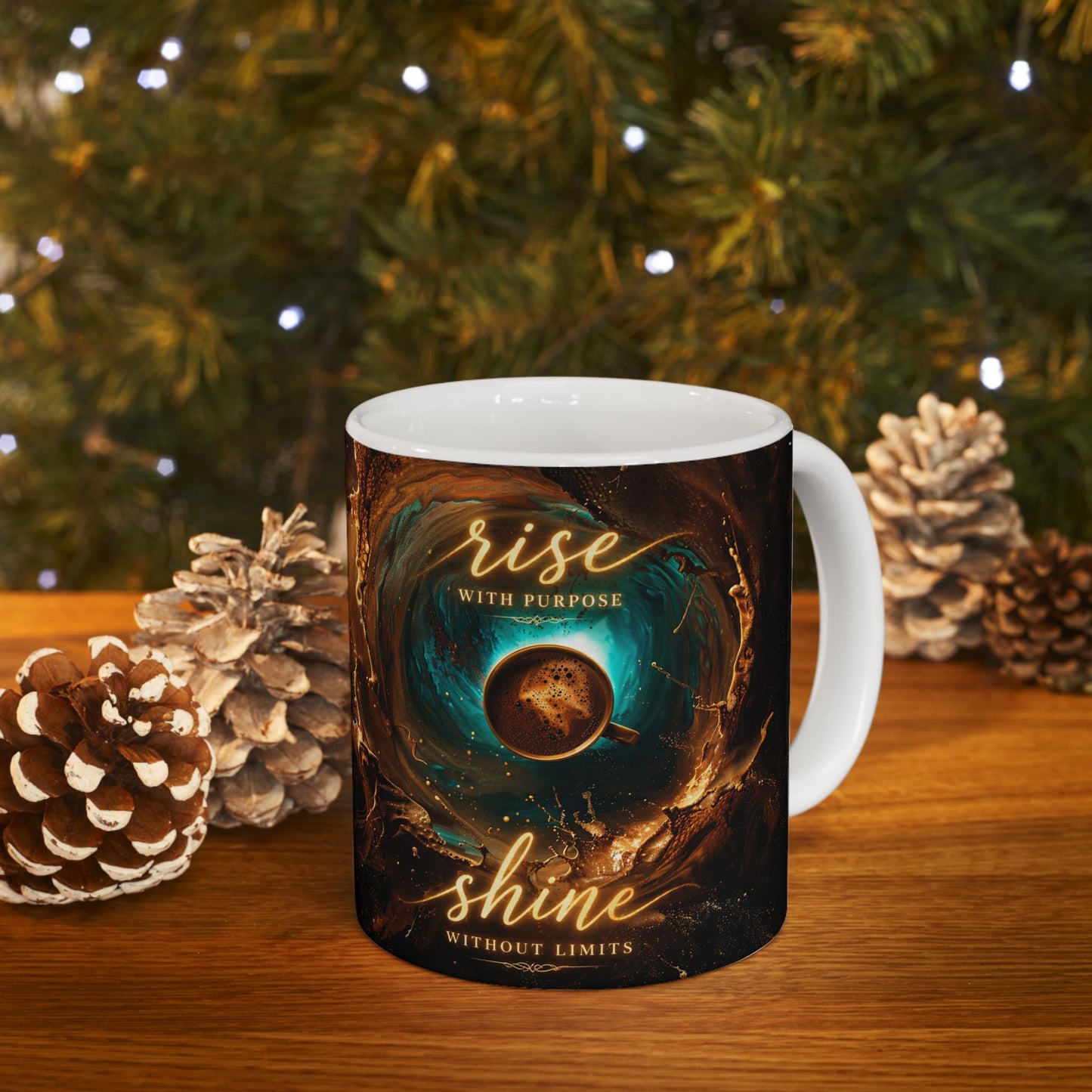 Rise With Purpose Shine Without Limits Ceramic Mug (11oz/15oz)