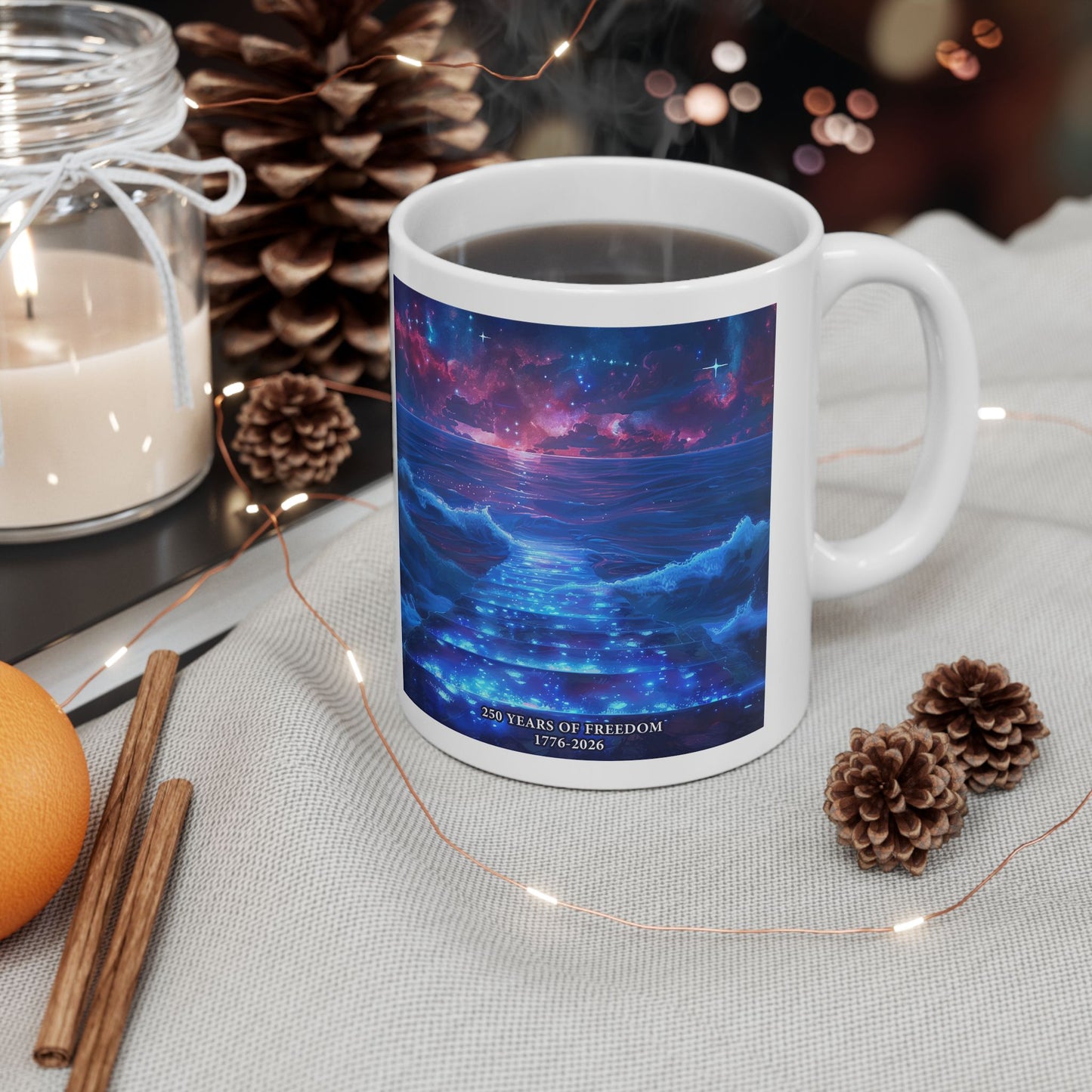 250 Years of Freedom 1776-2026 Independence Day USA Ceramic Mug (11oz/15oz)