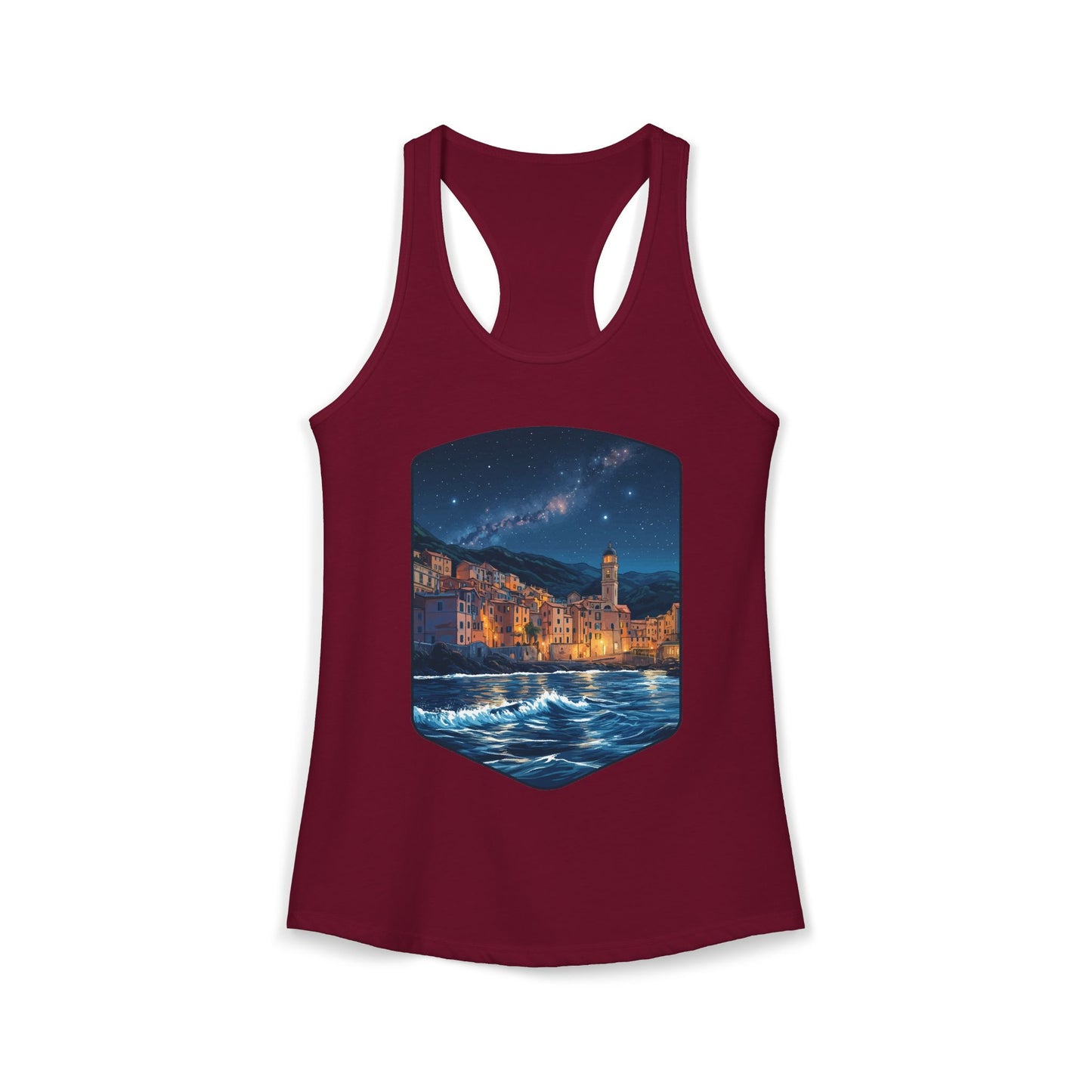 The Lightening City At The Coast Women's Ideal Racerback Tank