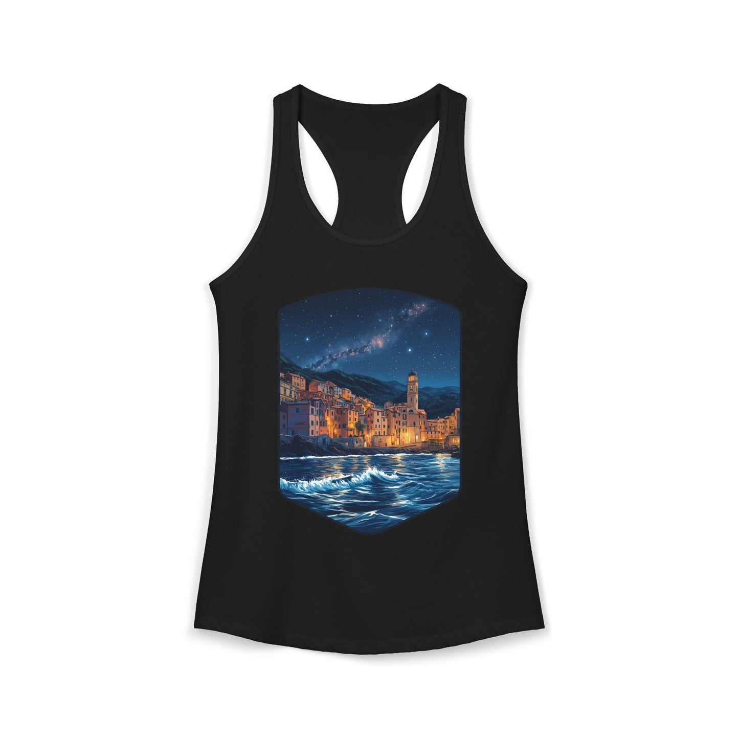 The Lightening City At The Coast Women's Ideal Racerback Tank