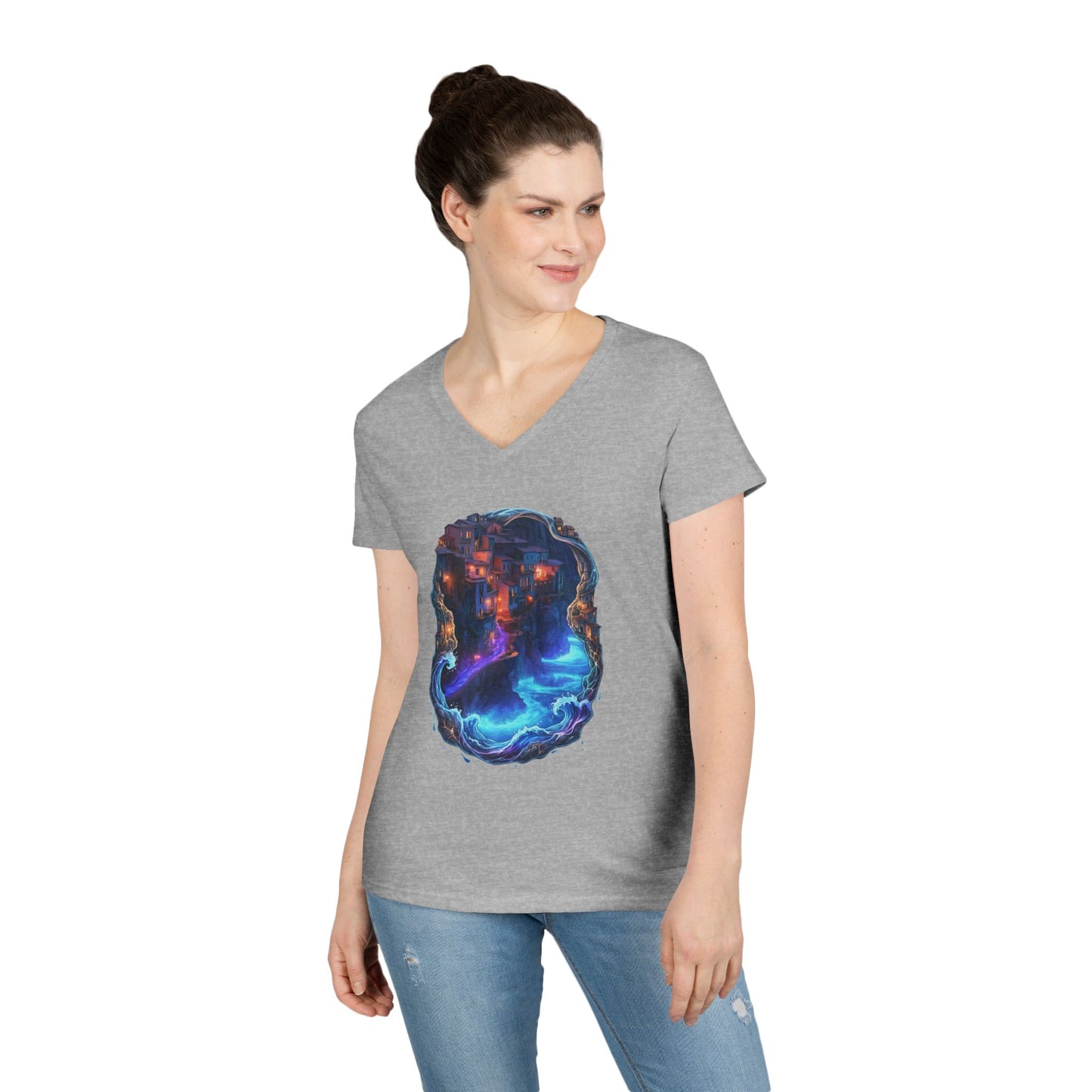 A Glowing Shore Women's V-Neck Tee